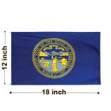 12"x18" Nebraska Nylon Outdoor Flag